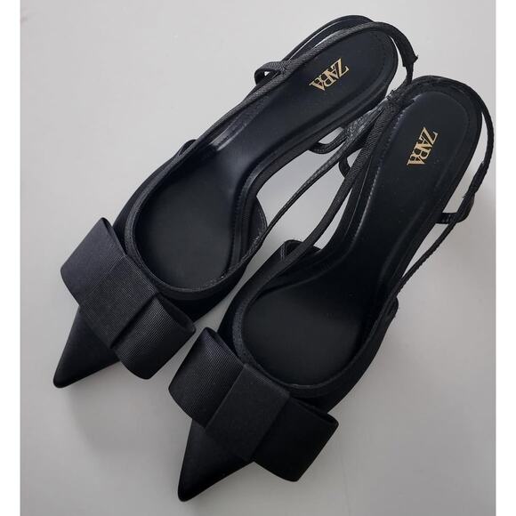 ZARA Embellished Slingbacks NWT - Picture 3 of 16